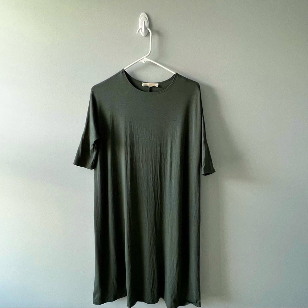 Mimu maxi classic frock dark olive XS midi dress